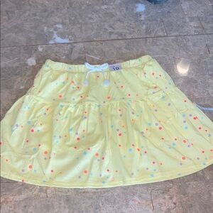 Sunny Yellow Polka Dot Kids Mini Skirt